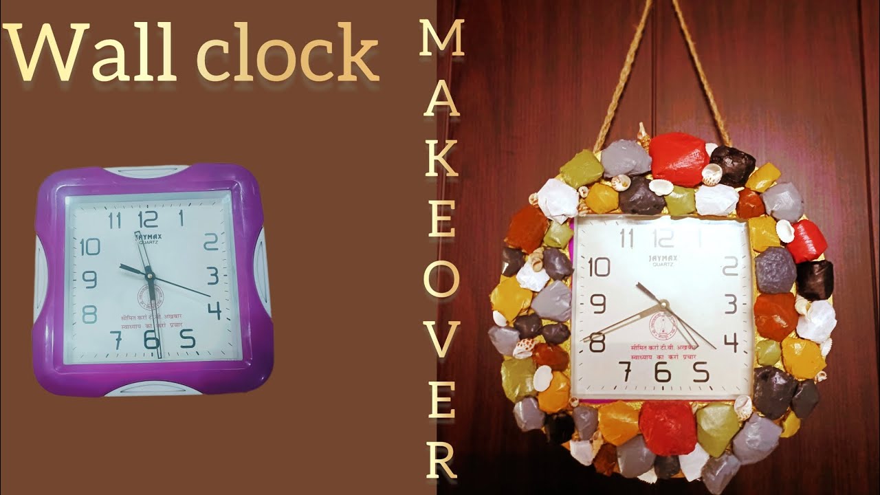 upcycling old clock/ old wall clock makeover/clock decor trending