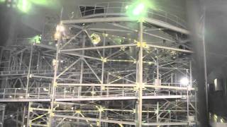 A lights-on look at the space mountain roller coaster disney's magic
kingdom in orlando florida. taken from tomorrowland transit authority
peoplemover...