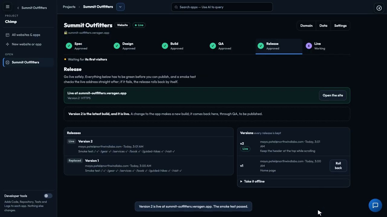 Video thumbnail: Release and Roll Back