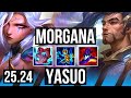 MORGANA vs YASUO (MID) | Good KDA: 9/1/9 | EUNE Master | 25.24