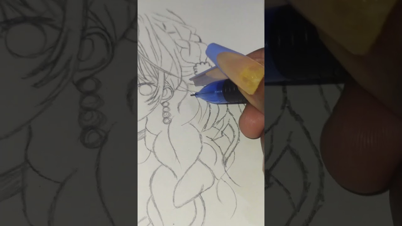 girl sketch #art # girl #sketch #shorts