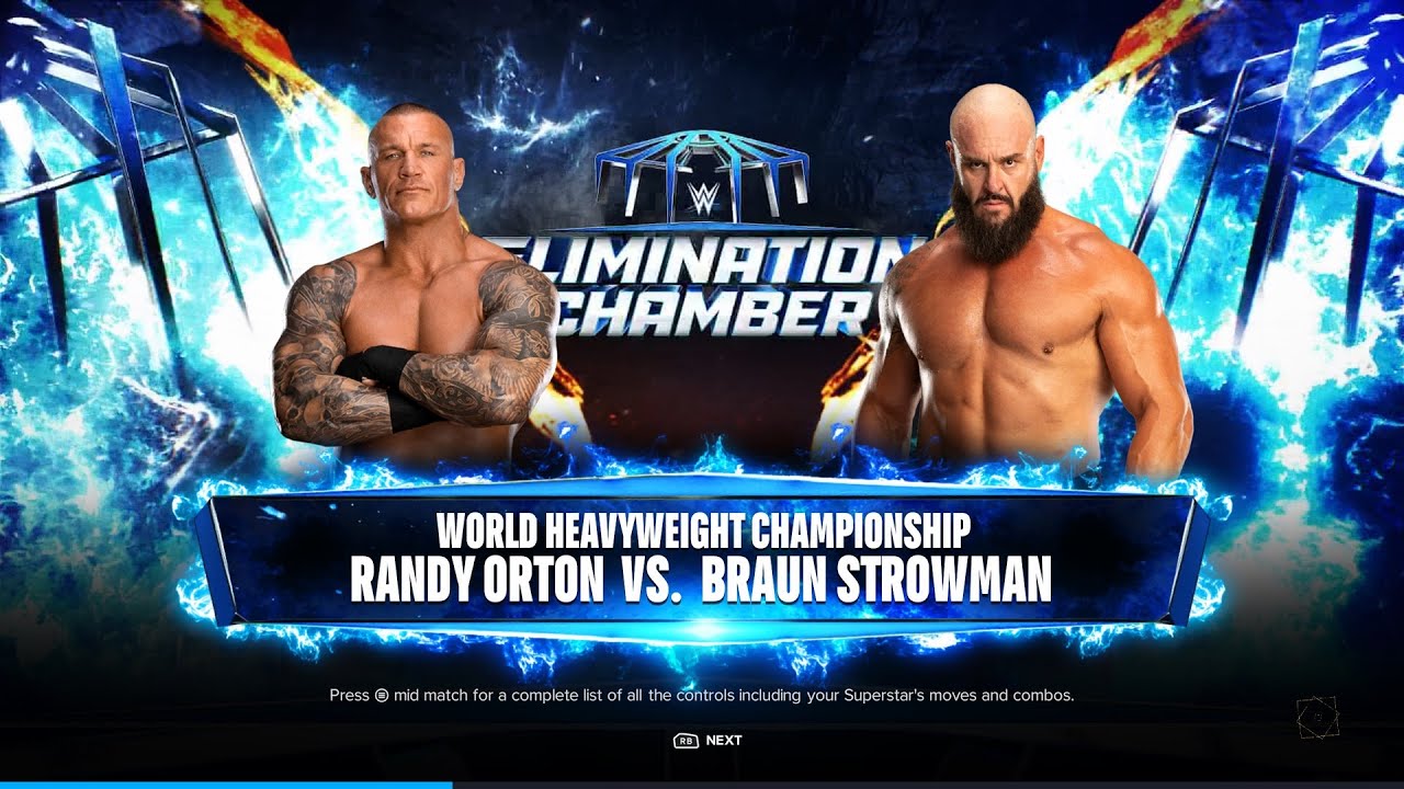 Randy Orton vs  Braun strowman for the world heavyweight champion match 2k24