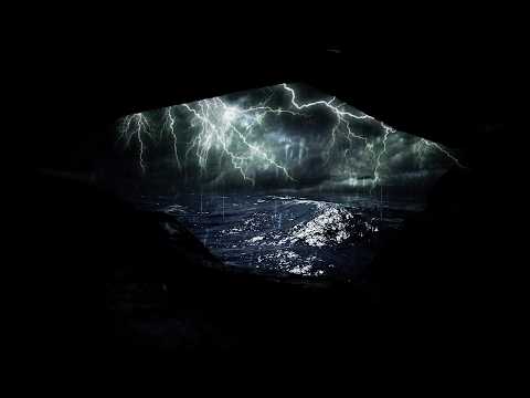 Deep Sleep Ocean Rainstorm with Far-Off Thunder Sounds | Dimmed Screen Relaxation