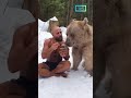 Crazy Russian Feeds Bear Food