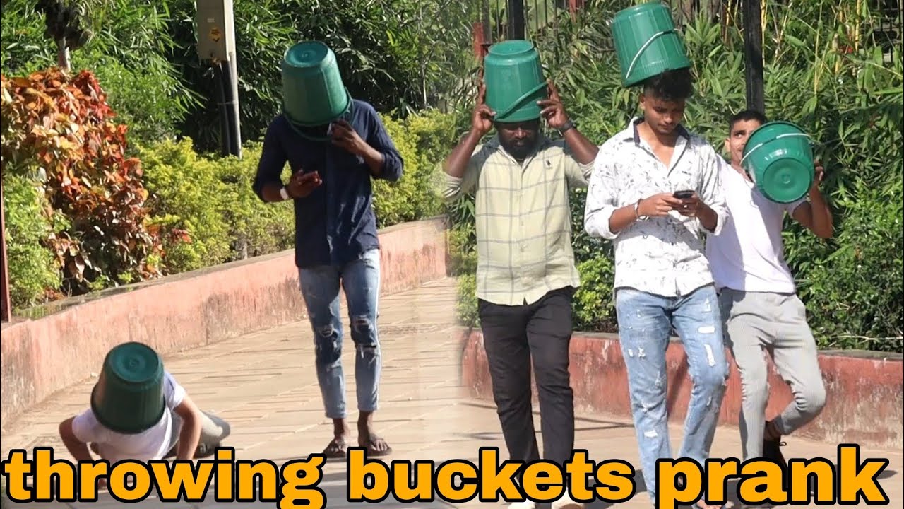 throwing buckets on strangers face rdprank8786 YouTube