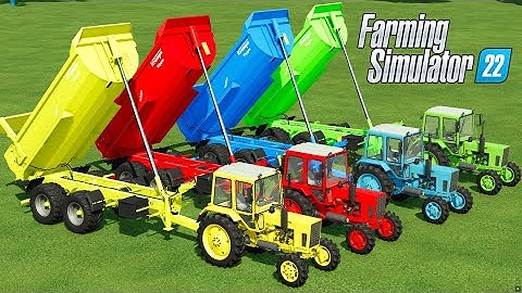 TRACTORS LOADERS OF COLORS ! TRANSPORTING WHEAT WITH TRAILERS ! Farming Simulator 22 !