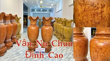 🍁 Đôi Lục Bình Liền Khối Gỗ Hương Đá Hàng Hiếm - Kích Thước Cao 1m6 Vân Nu Hương