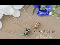 Zarif kristal boncuklu kolye yapımı.//DIY elegant beaded bicone necklace. Xyzbeads Unboxing+Tutorial