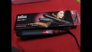 مواصفات مكواة شعر براون 7  Braun Satin Hair 7 Colour Saver Straightener‎