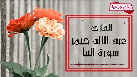 سورة النبأ كاملة _ القارئ عبد الإله حيمر