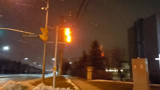 Markham, Canada streets at night شوارع ماركام كندا بالليل