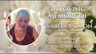 Isabella Simon (funeral at St. Francis of Assisi R.C. Church, Erin)