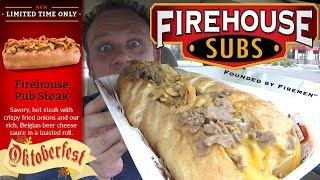 FIREHOUSE SUBS ⭐🍻PUB STEAK OKTOBERFEST SANDWICH🥩⭐ Food Review!!!