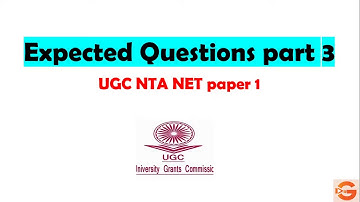 Expected Mcqs part 3 | UGC NTA NET/SET paper 1  2020
