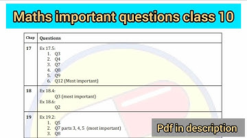 Maths important questions class 10 | guess paper sindh board karachi 2023 | important theorems