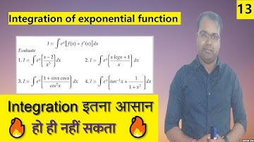 integration of exponential functions | integration class 12  | integration class 12 in hindi
