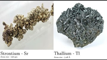 Strontium - Sr vs Thallium - Tl Comparing Element attributes Atoms