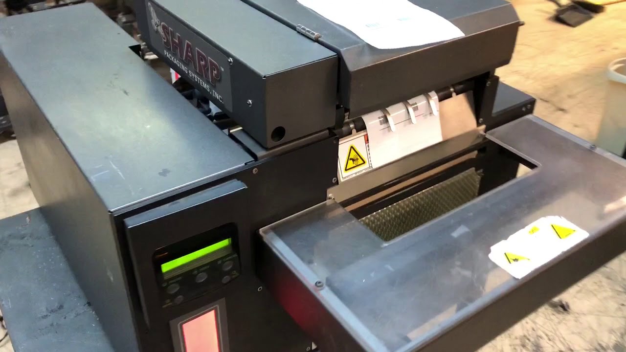 2003 Sharp Packaging SX Bagger Printer - YouTube
