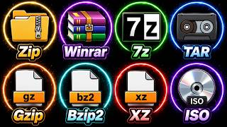 File Compression Explained: Zip, RAR, 7z, Tar, Gzip, and More! #FileCompression #TechExplained