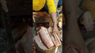 Great Huge Rohu Fish Slicing & Chopping Live In Fish Market