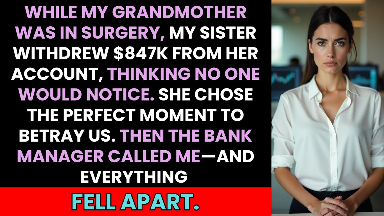 Il telefono squillò alle 3:47 di un martedì mattina. Il numero era della banca, reparto frodi. Mia nonna era in terapia intensiva, in convalescenza dopo un triplo bypass d'urgenza. "Signorina...
