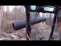 How to Install a Culvert Pipe Under a Dirt Road - YouTube