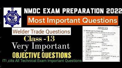 NMDC Welding Question paper in Hindi | NMDC Welder Theory paper | welding theory questions.