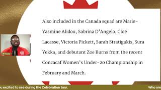 Celebration Tour Continues for Beverly Priestman and the CANWNT CANXNT