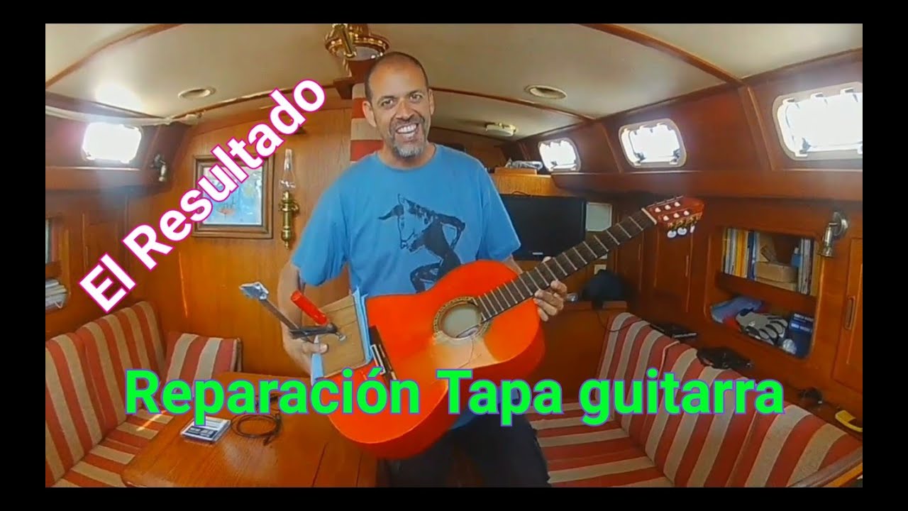 ⁣Reparación tapa guitarra (segunda parte)