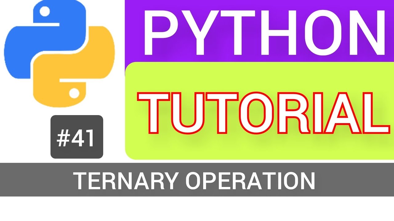 Ternary Operation Tutorial in Python Programming Language - YouTube