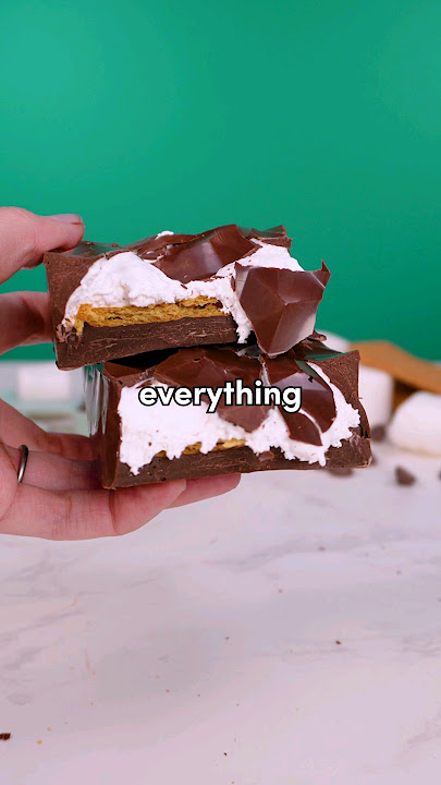 This S'MORES chocolate bar is LOADED with fluff!