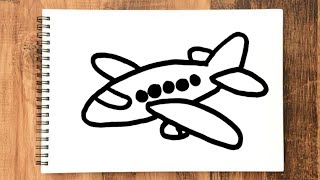 How To Draw An Aeroplane Easily Step By step | Aeroplane Drawing Tutorial