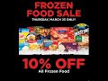 Hyvee thursdays daily deal all frozen food 10 off sale 03232023 only stockup prep groceries