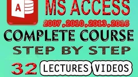Sir Faisal Lecture 2 to 32 - step by step Complete MS Access Tutorial in Pashto (A to Z)