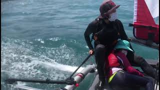 XCAT sail in Taiwan. The gust is coming,the speed increases