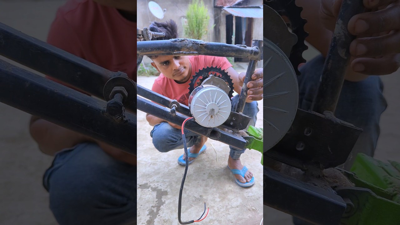 making special electric cycle motor #shots #project #experiment #sujanexperiment