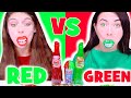 ASMR Green Food VS Red Food Challenges Mukbang