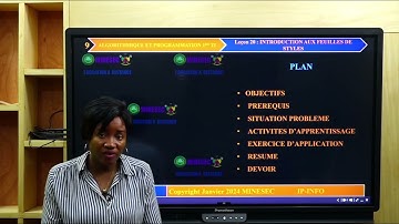 IP-INFO ALGO PROG 1ere TI Leçon 20 Introduction aux feuilles de styles