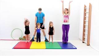 Preschool gymnastics  Jump and Roll