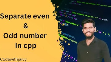 "Separate Even & Odd Numbers in an Array | C++ Programming Tutorial"