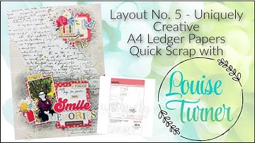 Quick and Easy Scrapbook Layout with A4 Ledger Papers - Uniquely Creative