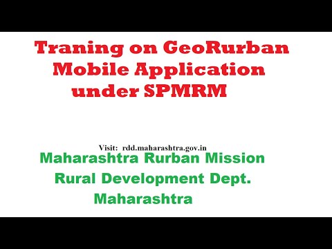 rdd.maharashtra.gov.in | Training on GeoRurban Mobile Application Part I