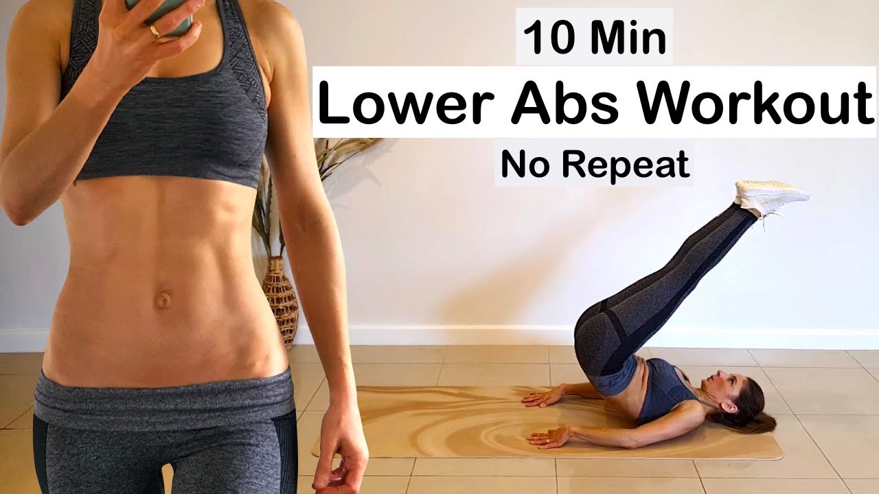 10 Min Lower Abs Workout | No Repeat | No Equipment - YouTube