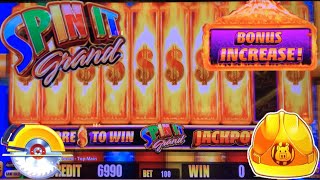 SPIN IT GRAND slot play! HUGE Bonus possibility! Multiple Upgrades! Huff N More Puff Slots!