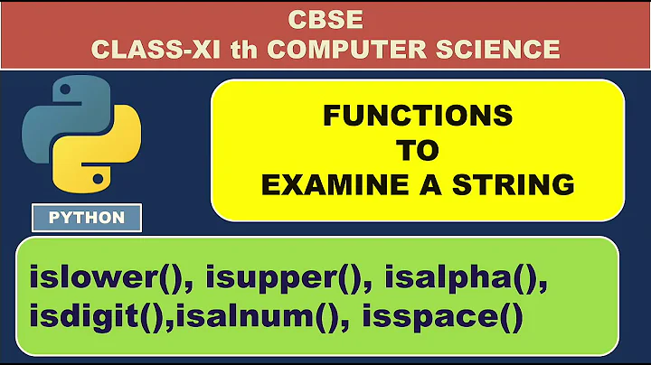 string functions| isupper() , islower(),isalpha(),isdigit(), isalnum()