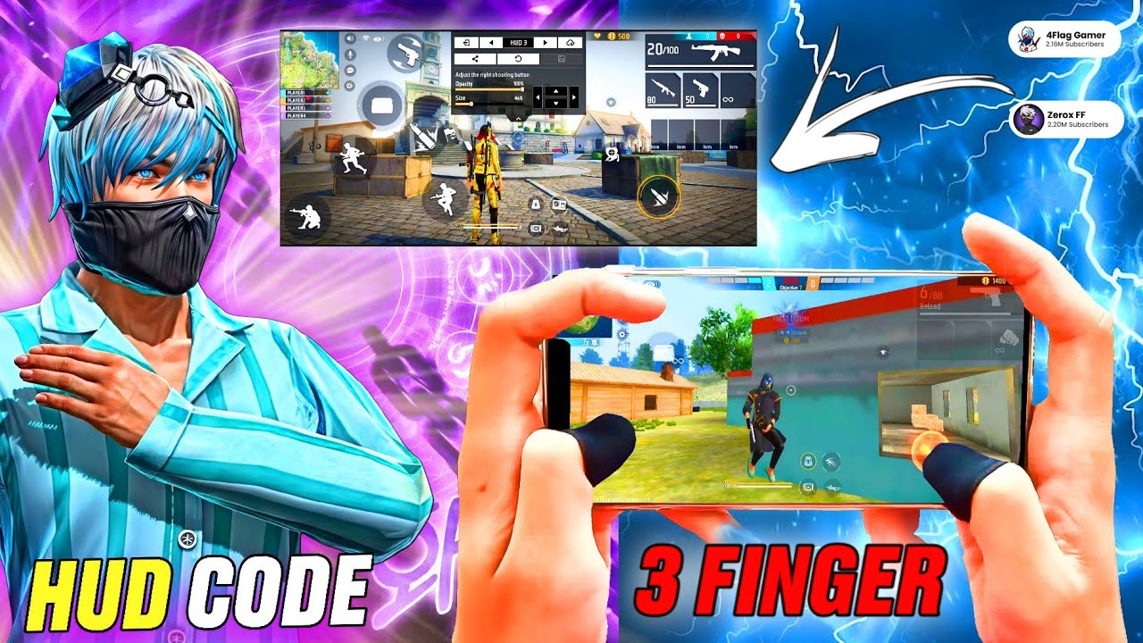 World's Best Custom HUD Codes For 3 Finger 🇧🇷 Freestyle + Accuracy ...