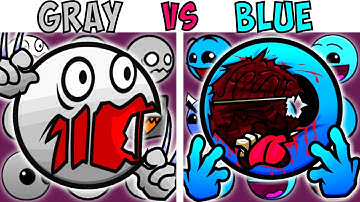 ALL GRAY VS BLUE GEOMETRY DASH | FNF Character Test | Gameplay VS Playground