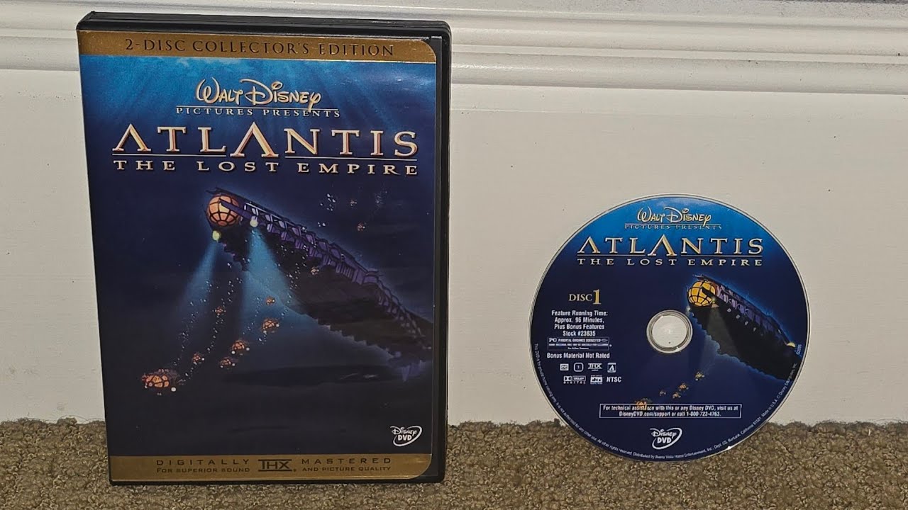 Atlantis The Lost Empire USA DVD Walkthrough 4:3 Display (2002)