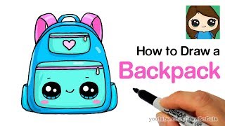 How to Draw a Backpack Cute and Easy | Back to School Supplies