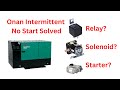 Cummins Onan 12kW Diesel Generator RV QD 12500 12.5HDKCB-11506 Intermittent Random No Start FIXED!